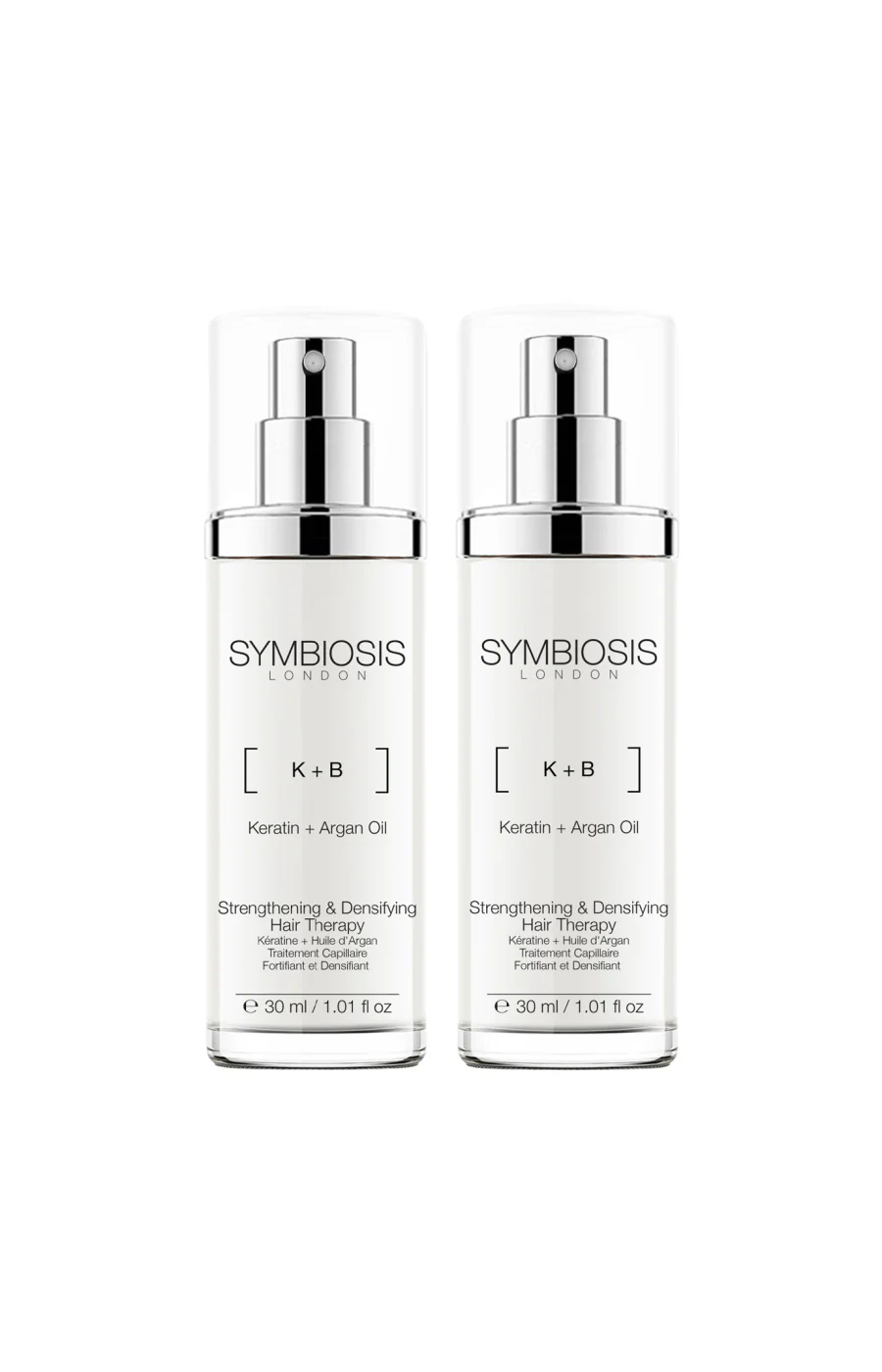 Traitement fortifiant et densifiant - Kératine & huile d'argan - Cheveux - 2 x 30 ml