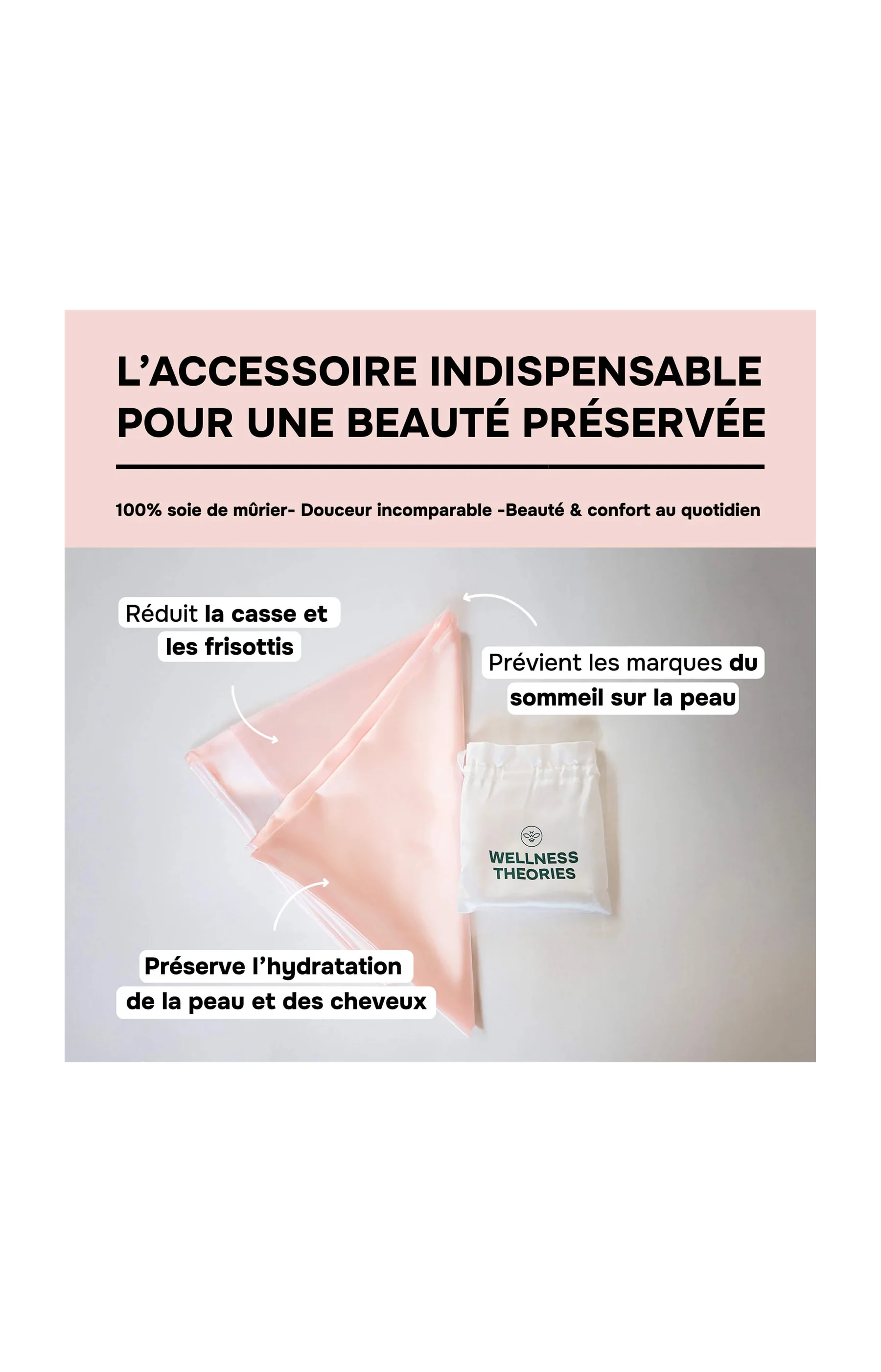 Taie d'oreiller en soie - Rose - Image 2