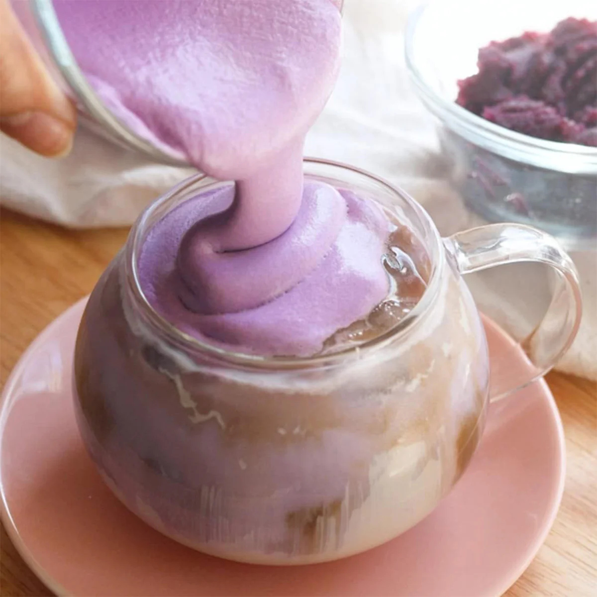 Poudre de ube 100% naturelle - Latte chaud & froid - 100 g - Image 4
