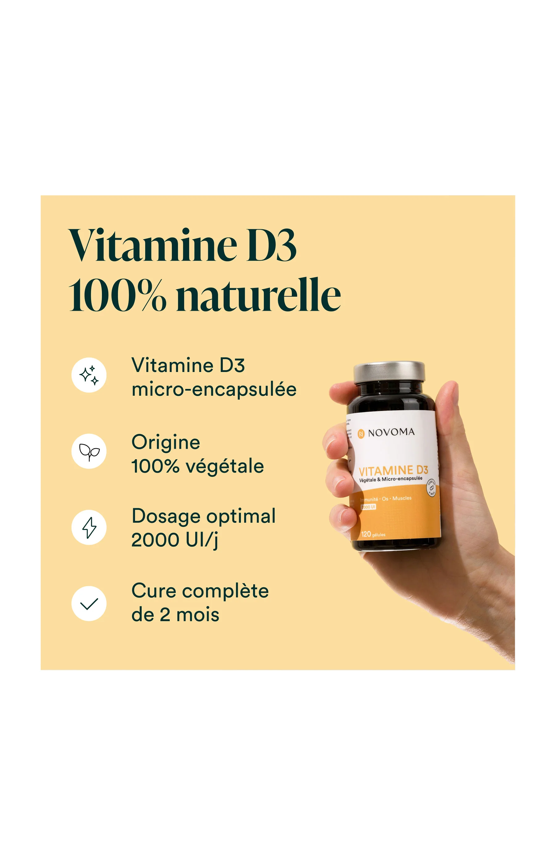 Vitamine D3 - Os & muscles - 2 mois - Image 3