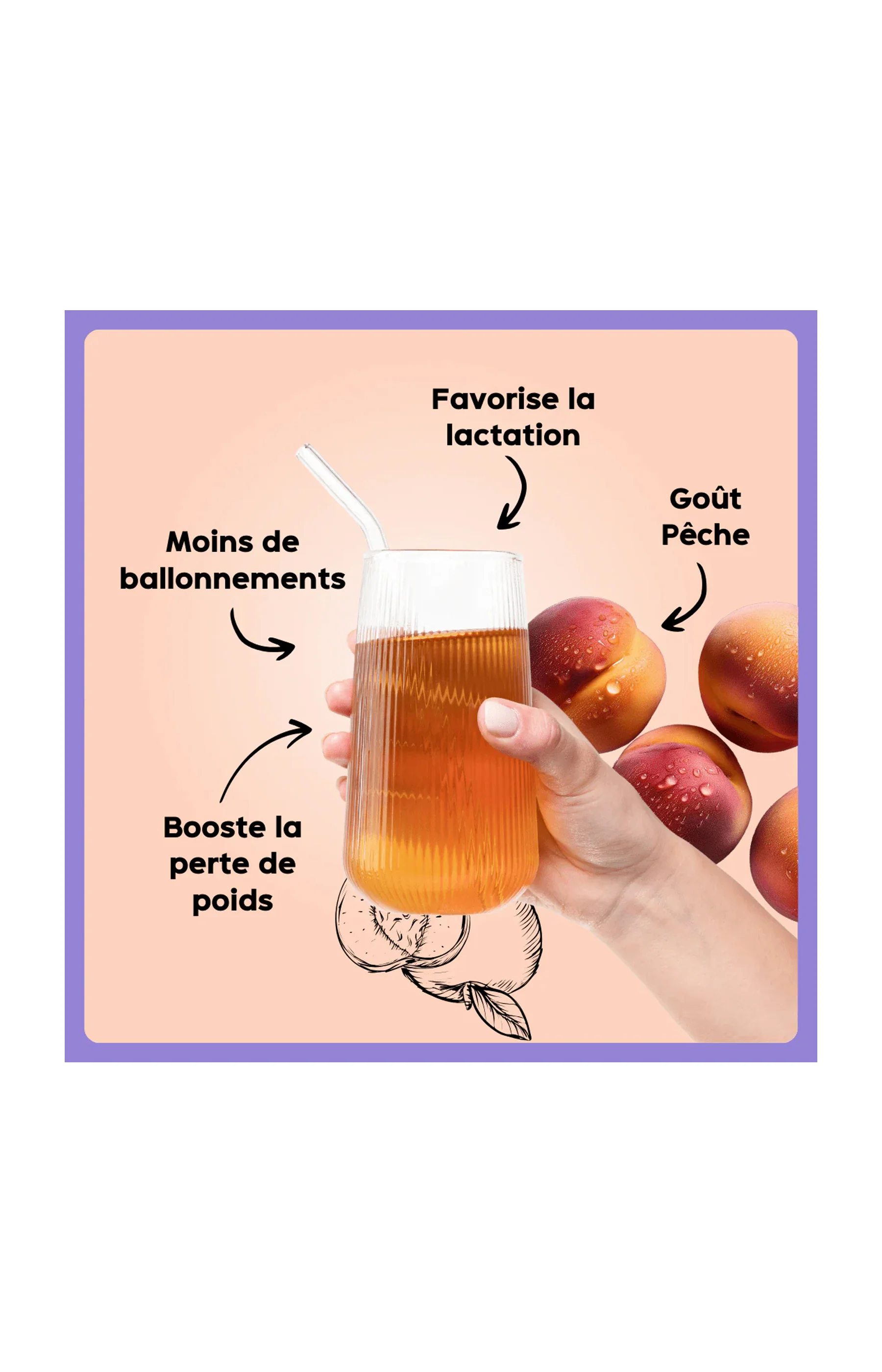 Cure lactation & silhouette - Wandermama - Pêche - 100g - Image 2