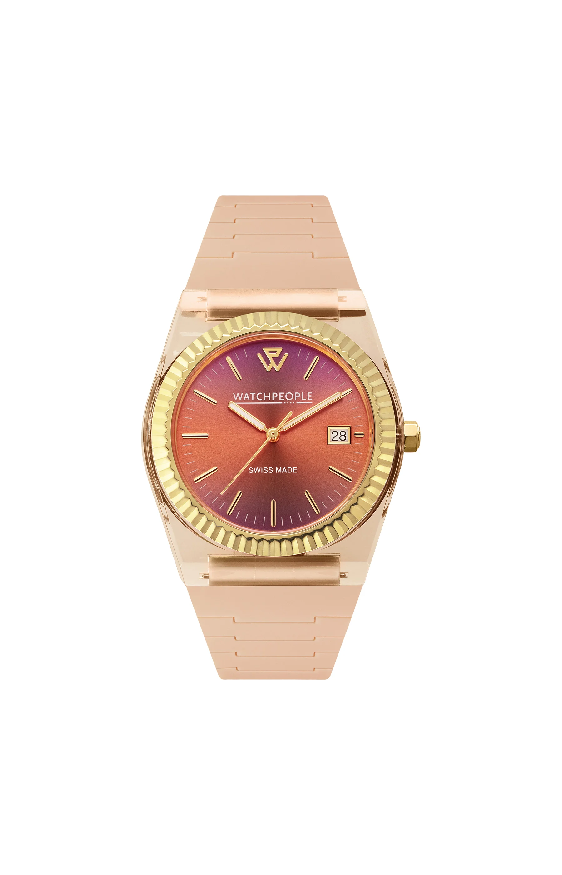 Montre à quartz - Clear Sili - Sunset pêche