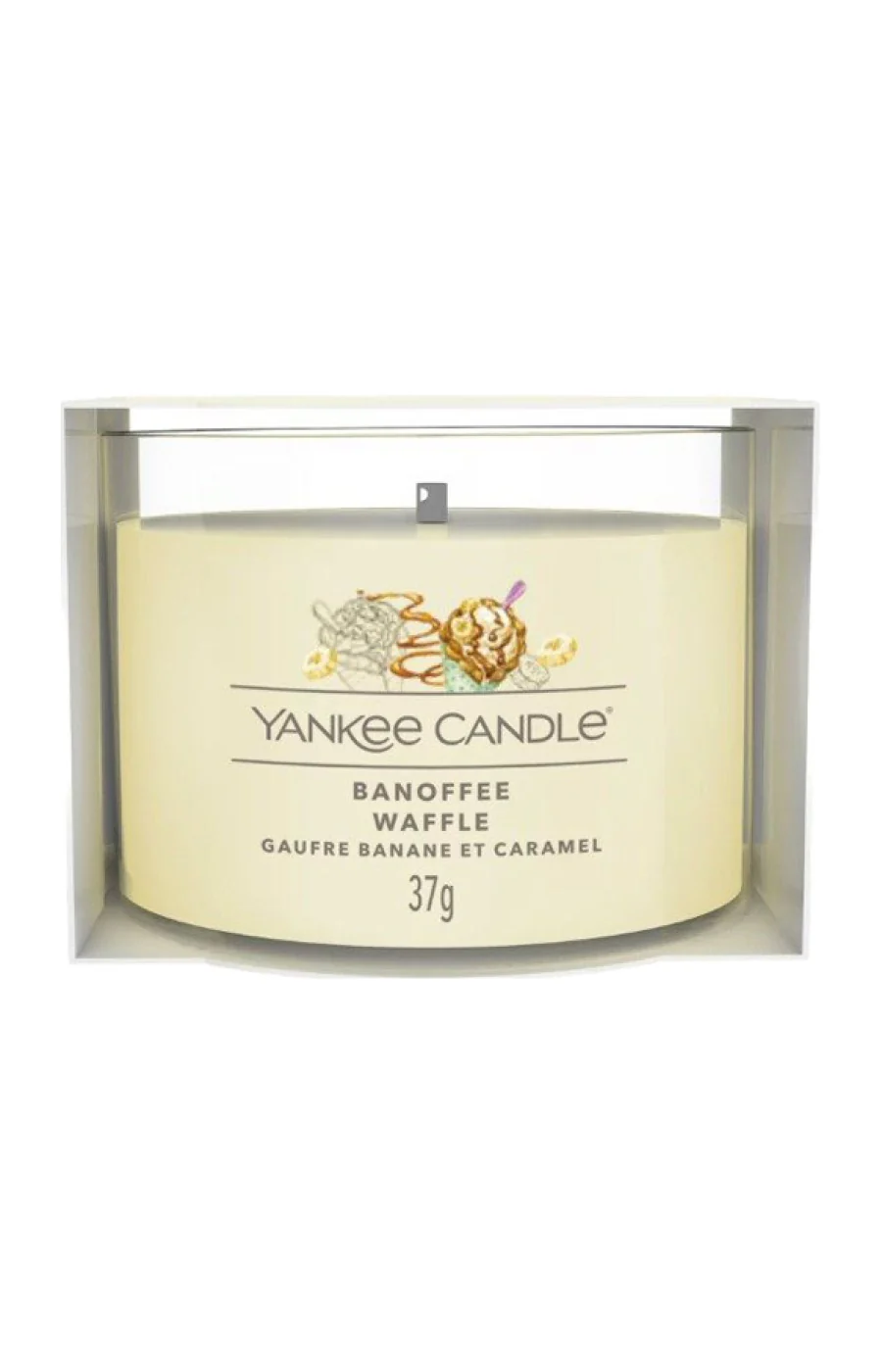 Bougie votive - Gaufre banane & caramel - 37 g