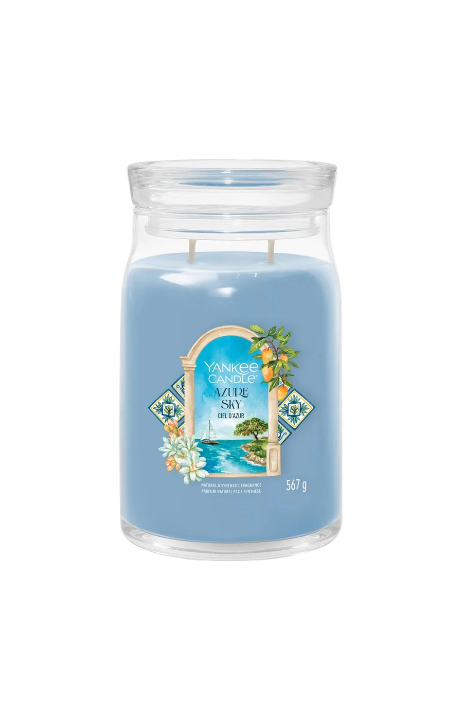 Bougie signature jarre - Ciel d'azur - Grand modèle - 567 g