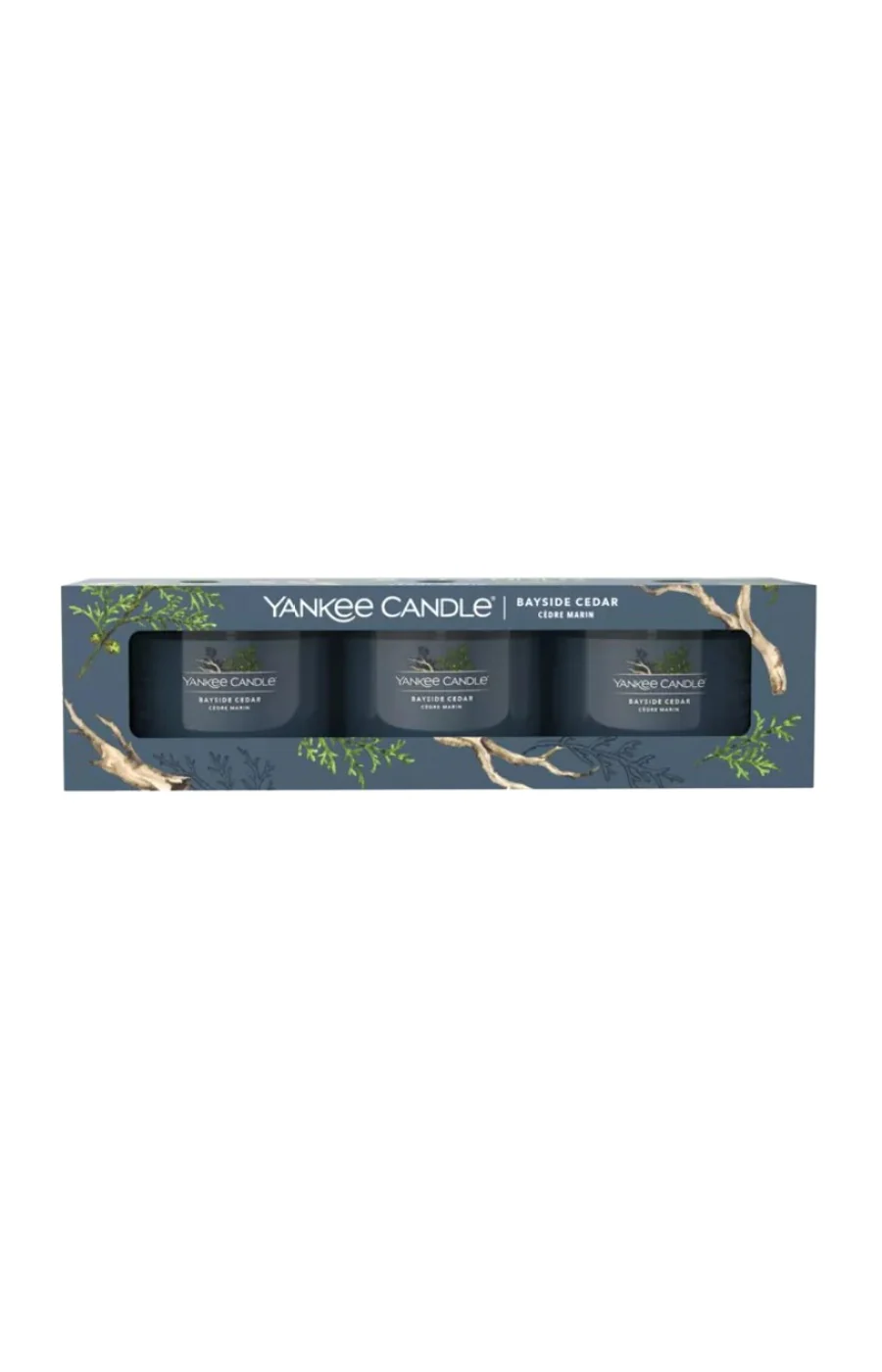 Coffret bougies votives - Cèdre marin - 3 x 37 g