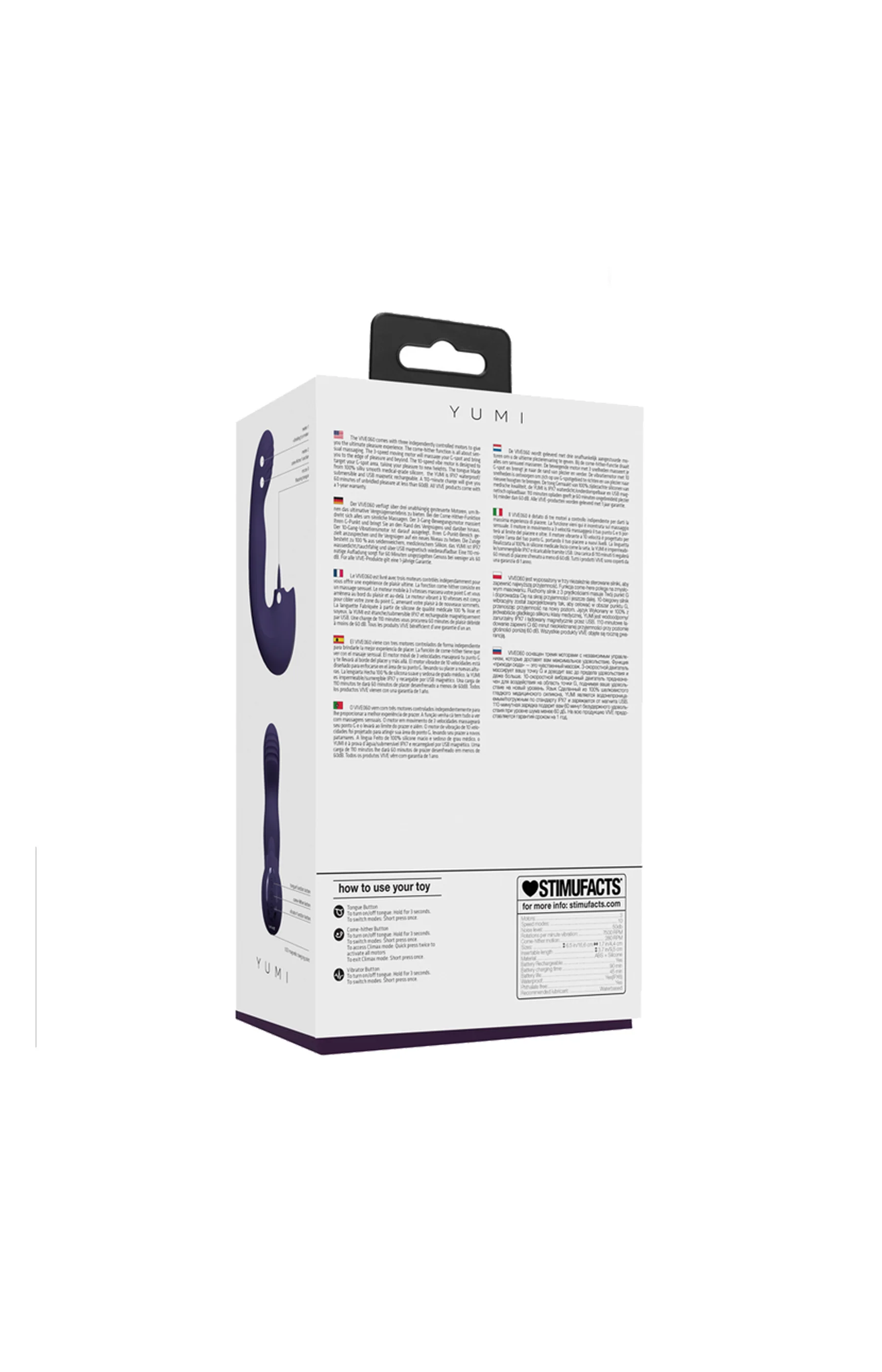 Vibromasseur & stimulateur  - Yumi - 10 modes - Violet - Image 6