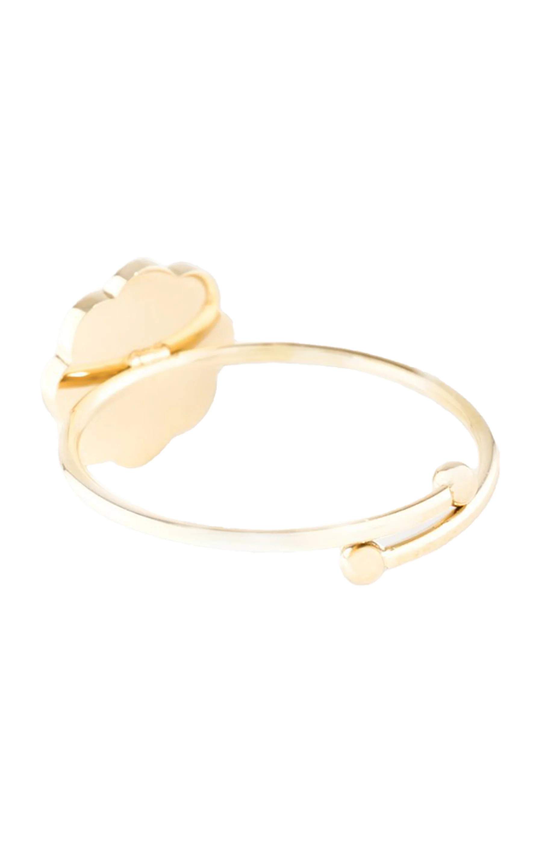 Bague ajustable - Acier inoxydable & cristal - Doré & rose - Image 2