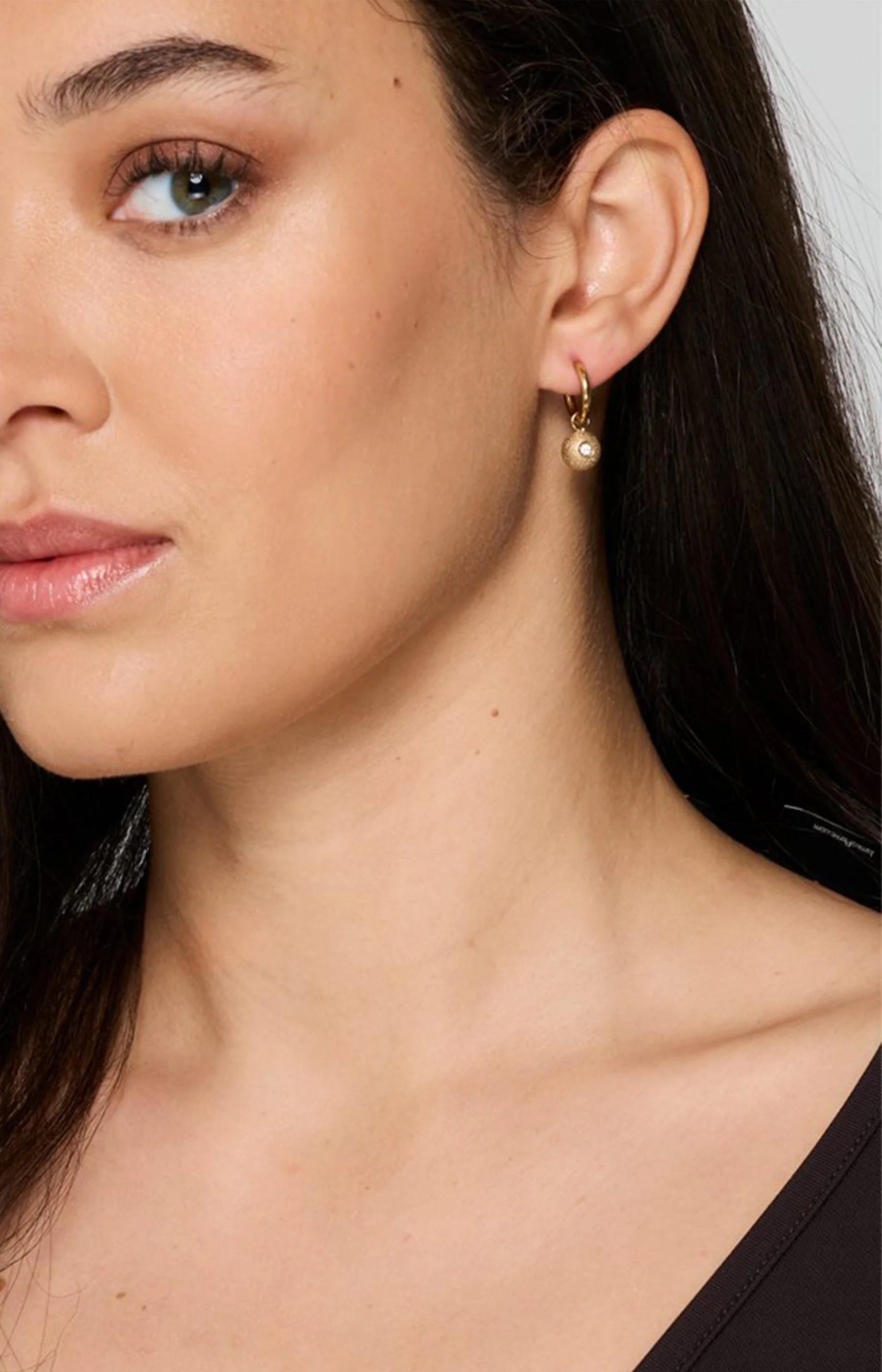 Boucles d’oreilles - Acier inoxydable & cristal - Doré - Image 2