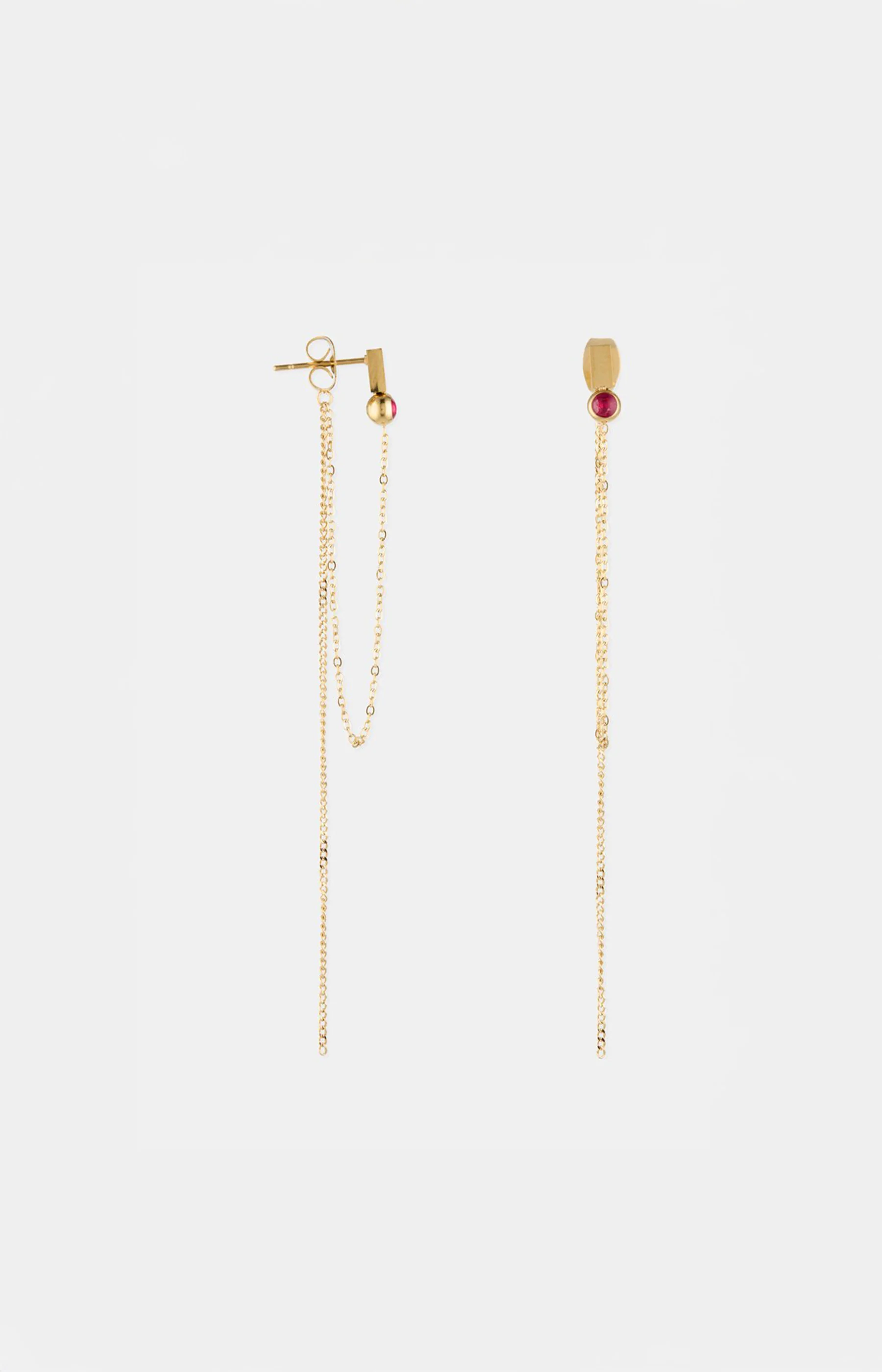 Boucles d’oreilles fines - Acier inoxydable - Doré