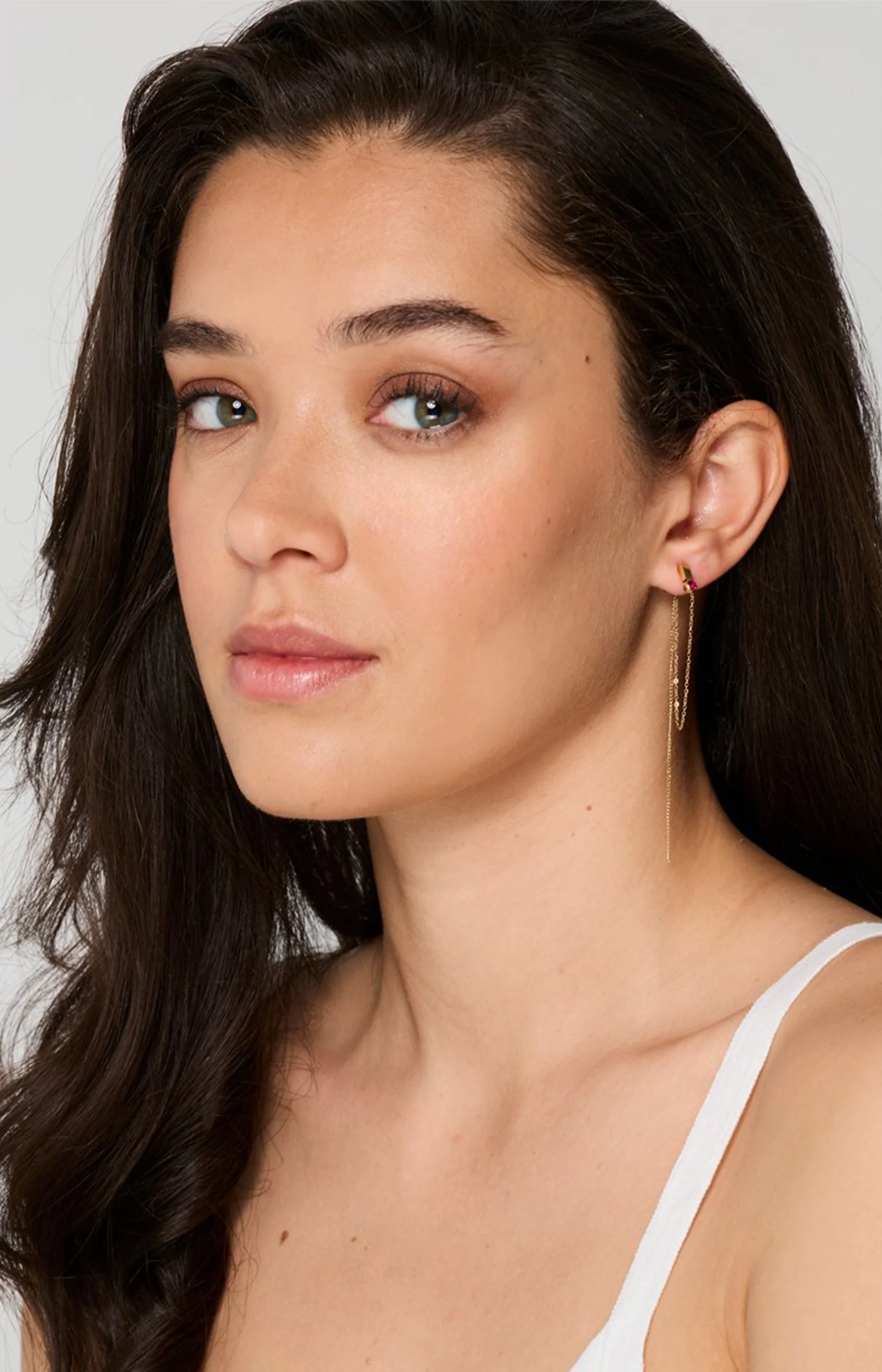 Boucles d’oreilles fines - Acier inoxydable - Doré - Image 2